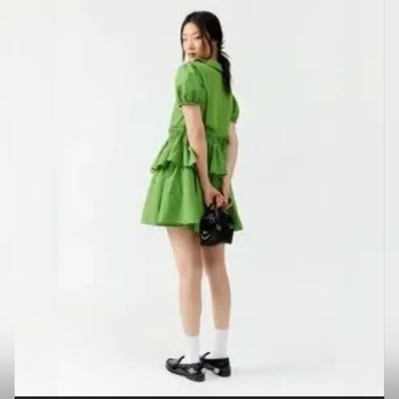 Urban Outfitters Ruffled Mini Babydoll Dress - Picture 2 of 6